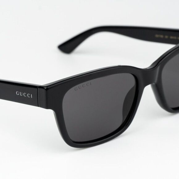 NEW Gucci GG1716S 001 Black Grey Square Unisex Sunglasses main image 6